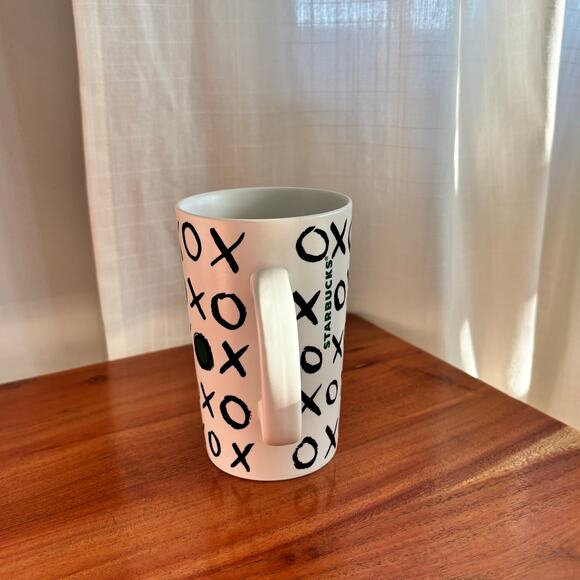 2015 Starbucks XOXO Tall Mug Hugs & Kisses Green Dot Ceramic Coffee Cup 16 oz - Picture 5 of 9